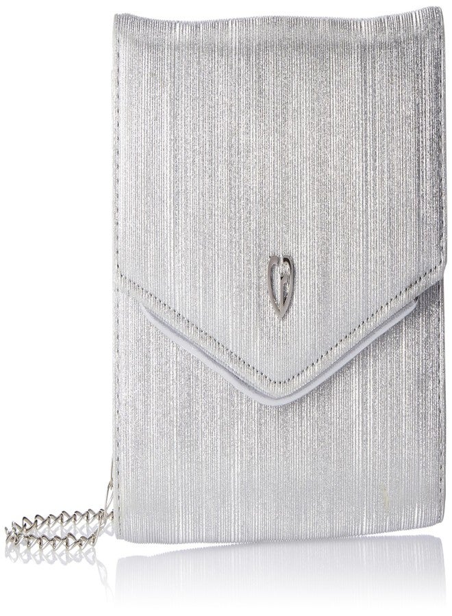Caprese womens ERYKA C Large SILVER Clutch - Image 1